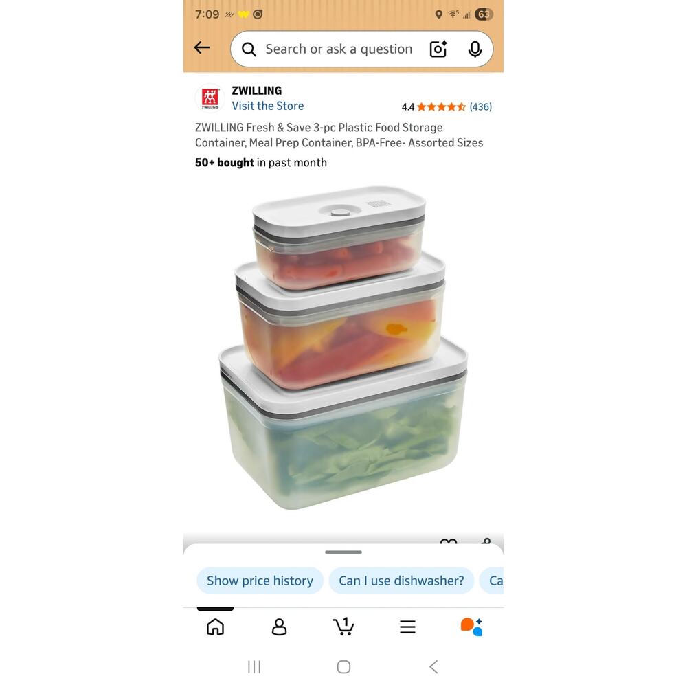 ZWILLING Fresh & Save 3pc Plastic Food Storage Container Meal Prep Assorted Size